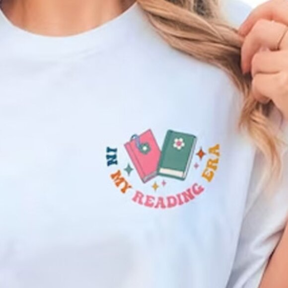 In My Reading Era T-Shirt 2 Sided, Gift For Book Lovers Reading Lover - Picture 2 of 5